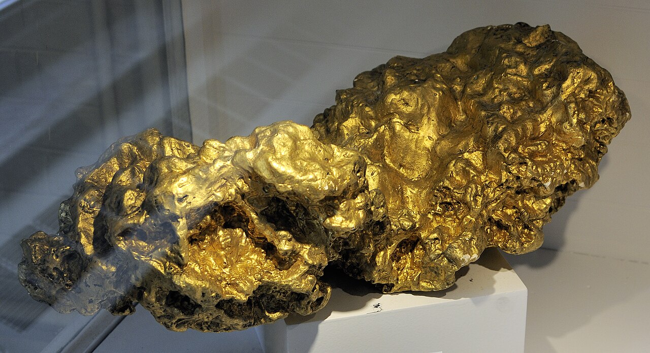 A large natural gold nugget